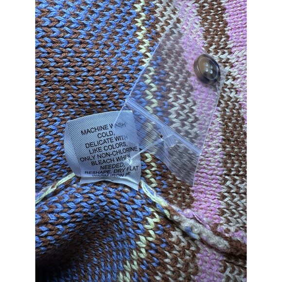 PacSun LA Hearts Multicolor‎ Colorblock Cozy Oversized Crop Cardigan Women's XS - Picture 10 of 12